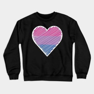 Bisexual - Lgbt Pride Heart Crewneck Sweatshirt